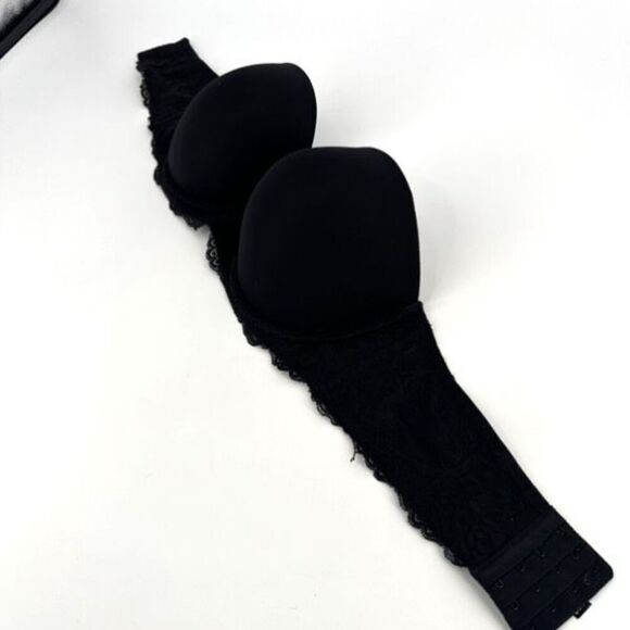 Torrid Bombshell Black Everyday Strapless Bra 38DDD Lace 38F - Picture 5 of 10
